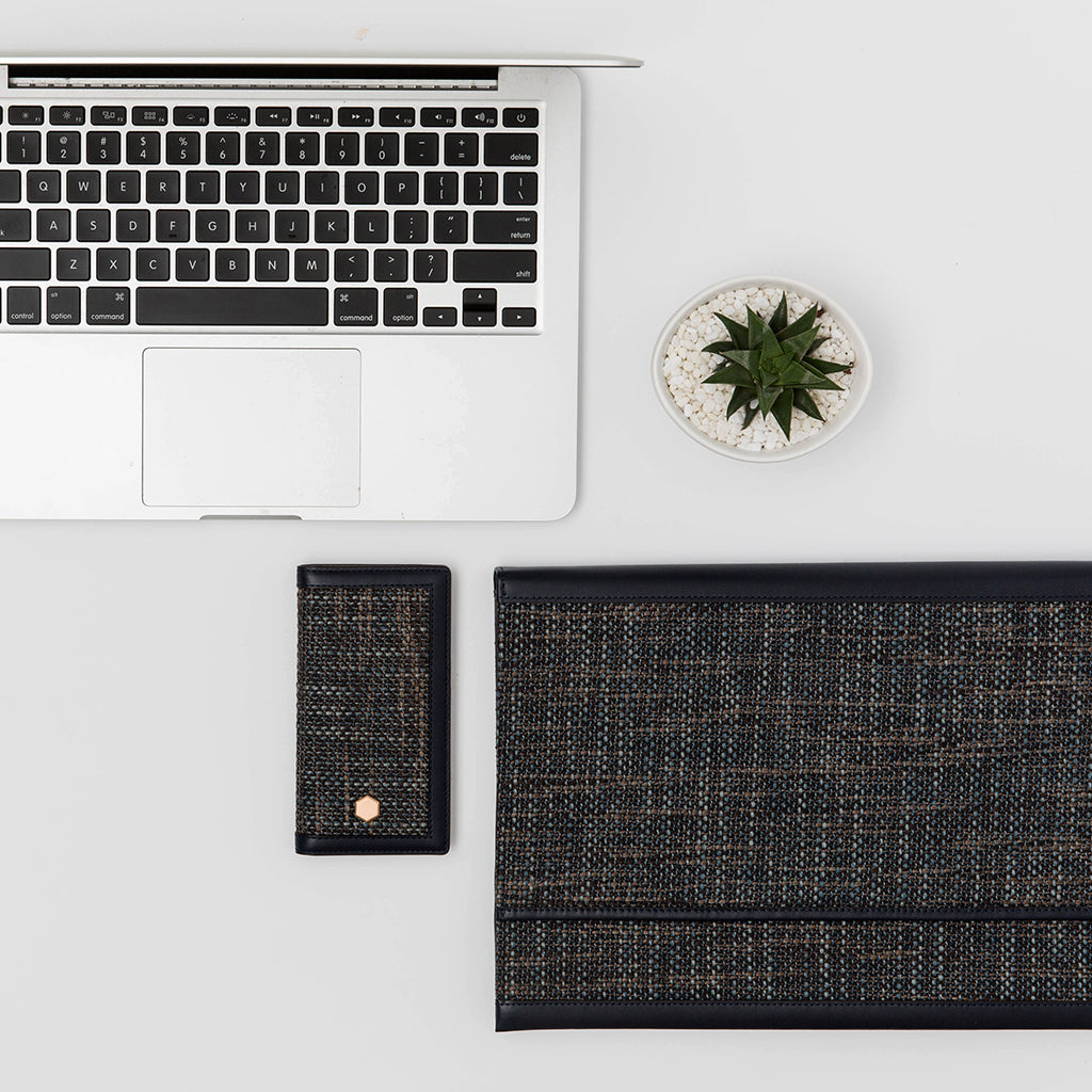 Belgian fabric for iPhone case and MacBook pouch