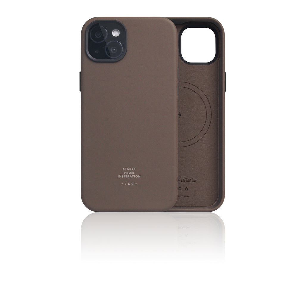 D5 [MagSafe] Calf Skin Leather Case for iPhone 15 Plus (Etoupe)