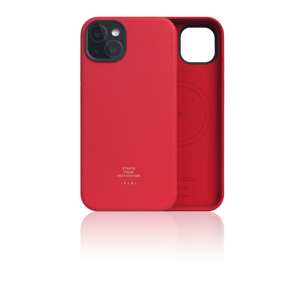 D5 [MagSafe] Calf Skin Leather Case for iPhone 15 Plus (Rose)