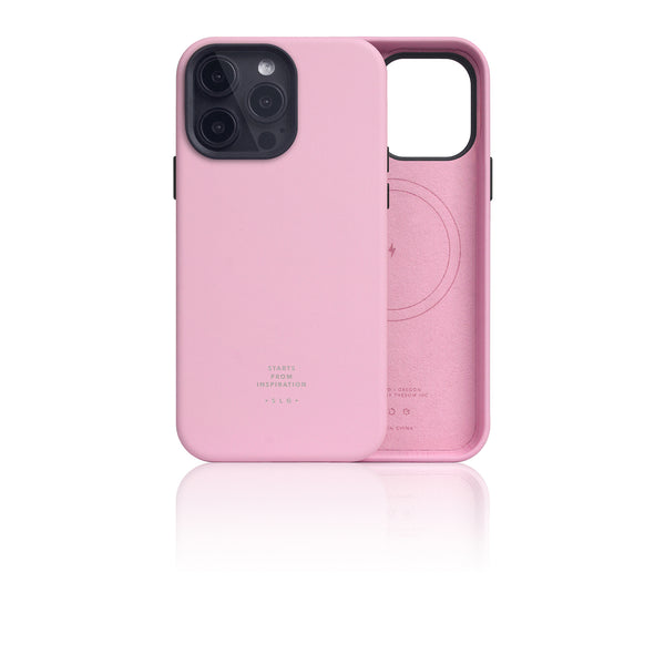 D5 [MagSafe] Calf Skin Leather Case for iPhone 15 Pro Max (Pink)