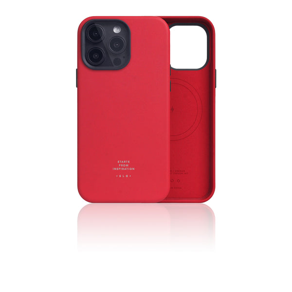 D5 [MagSafe] Calf Skin Leather Case for iPhone 15 Pro Max (Rose)