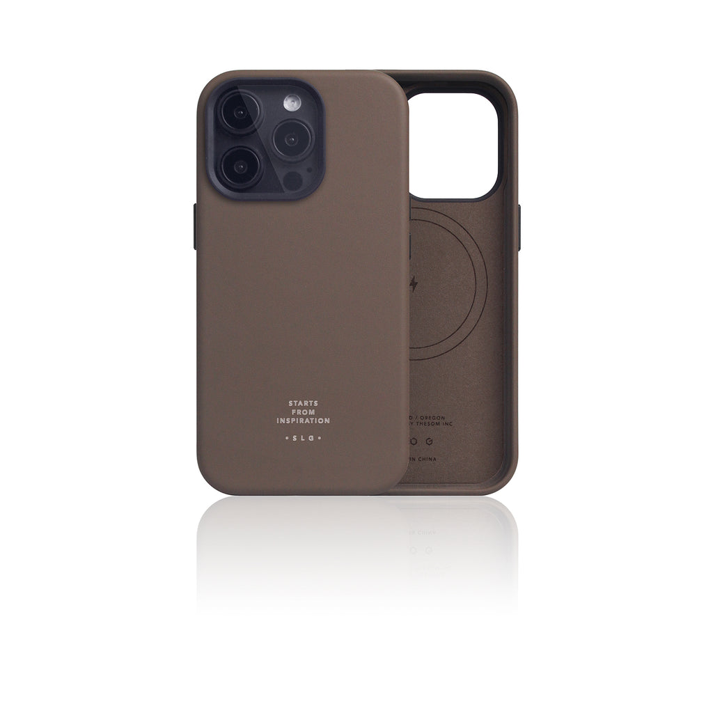 D5 [MagSafe] Calf Skin Leather Case for iPhone 15 Pro (Etoupe)