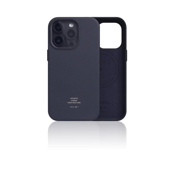D5 [MagSafe] Calf Skin Leather Case for iPhone 15 Pro (Indigo)