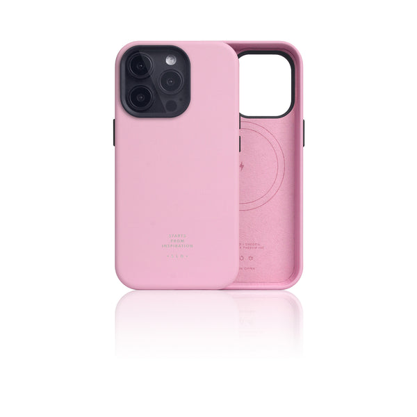 D5 [MagSafe] Calf Skin Leather Case for iPhone 15 Pro (Pink)