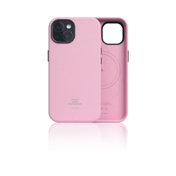 D5 [MagSafe] Calf Skin Leather Case for iPhone 15 (Pink)