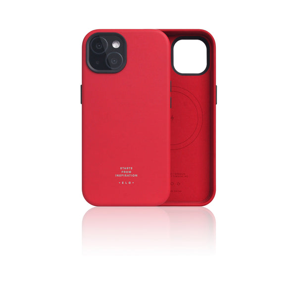 D5 [MagSafe] Calf Skin Leather Case for iPhone 15 (Rose)