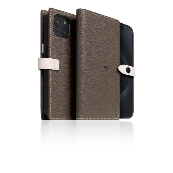 D8 [MagSafe Detachable] Edition Full Grain Leather Diary Case for iPhone 15 Plus (Etoffe Cream)