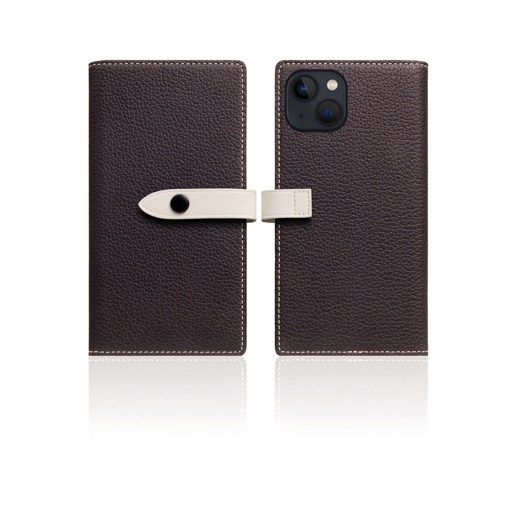 D8 [MagSafe Detachable] Edition Full Grain Leather Diary Case for iPhone 15 (Brown Cream)