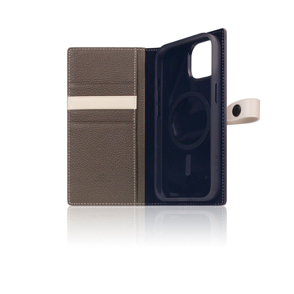 D8 [MagSafe Detachable] Edition Full Grain Leather Diary Case for iPhone 15 (Etoffe Cream)