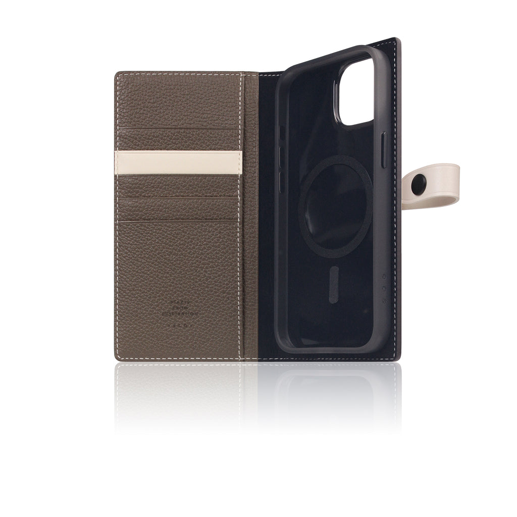 D8 [MagSafe Detachable] Edition Full Grain Leather Diary Case for iPhone 15 Plus (Etoffe Cream)