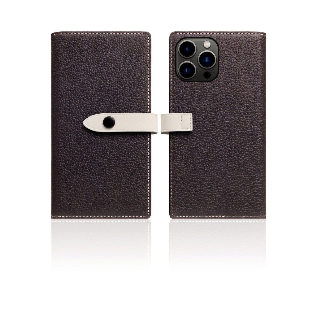 D8 [MagSafe Detachable] Edition Full Grain Leather Diary Case for iPhone 16 Pro Max (Brown Cream)