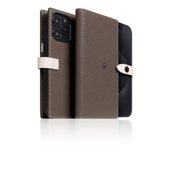 D8 [MagSafe Detachable] Edition Full Grain Leather Diary Case for iPhone 16 Pro Max (Etoffe Cream)