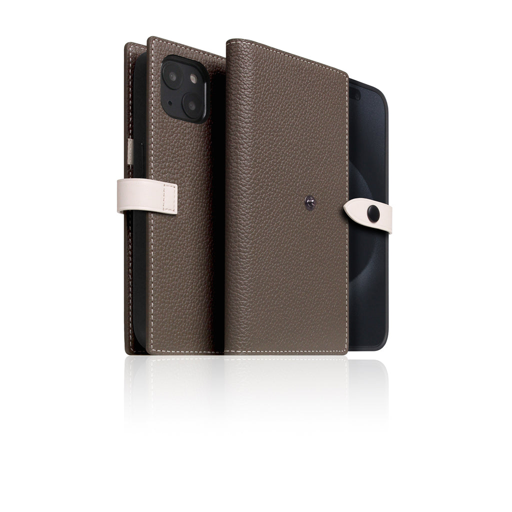 D8 [MagSafe Detachable] Edition Full Grain Leather Diary Case for iPhone 15 (Etoffe Cream)
