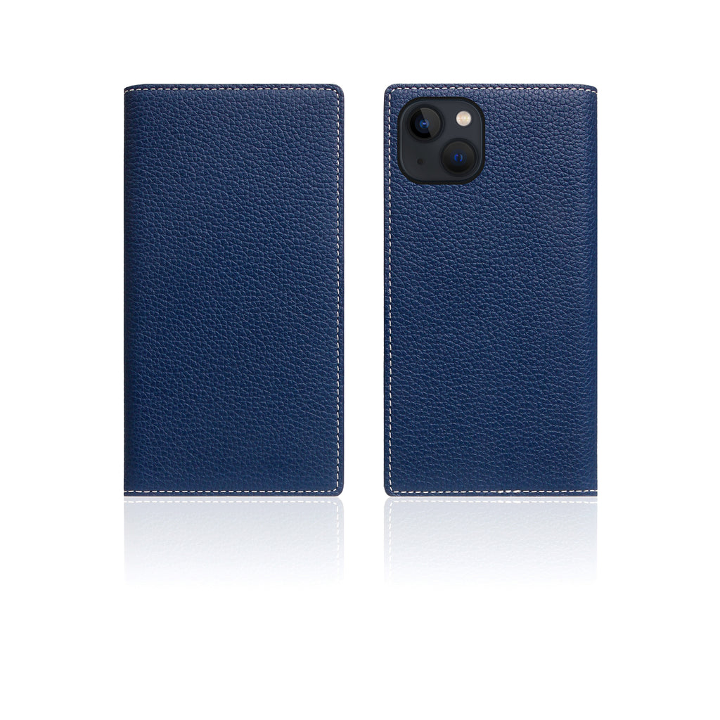 D8 [MagSafe Detachable] Full Grain Leather Diary Case for iPhone 16 (Navy Blue)