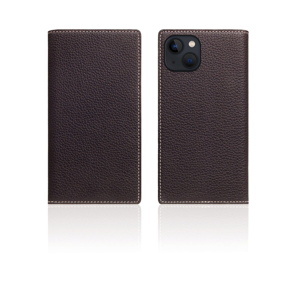 D8 [MagSafe Detachable] Full Grain Leather Diary Case for iPhone 16 Plus (Brown Cream)