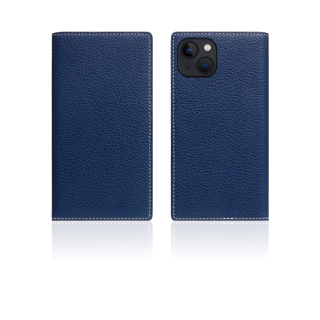 D8 [MagSafe Detachable] Full Grain Leather Diary Case for iPhone 16 Plus (Navy Blue)