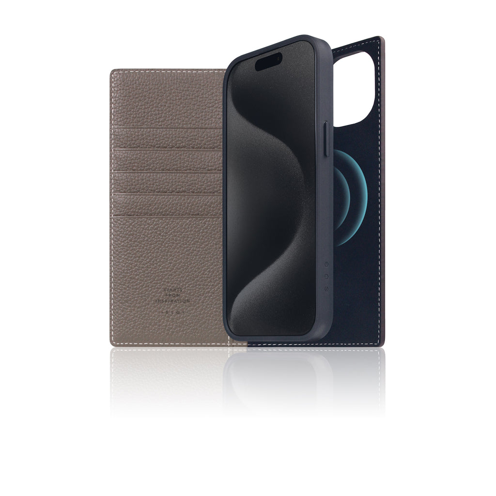 D8 [MagSafe Detachable] Full Grain Leather Diary Case for iPhone 16 Plus (Etoffe Cream)