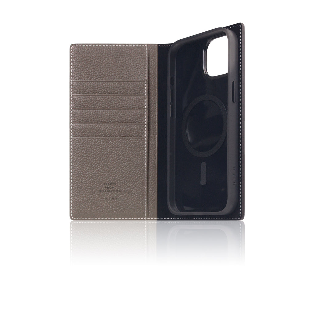 D8 [MagSafe Detachable] Full Grain Leather Diary Case for iPhone 16 Plus (Etoffe Cream)