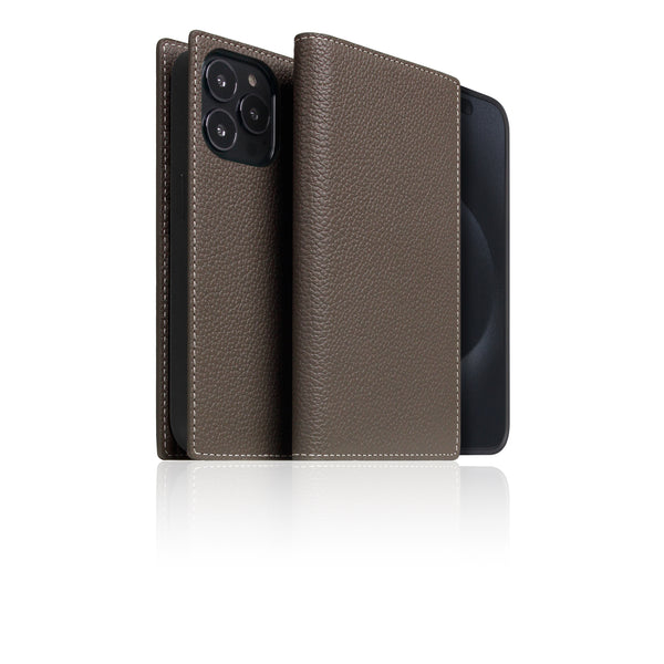 D8 [MagSafe Detachable] Full Grain Leather Diary Case for iPhone 16 Pro Max (Etoffe Cream)