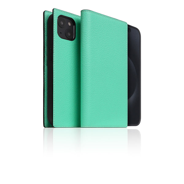 D8 [MagSafe Detachable] Neon Full Gran Leather Diary Case for iPhone 16 Plus (Teal)