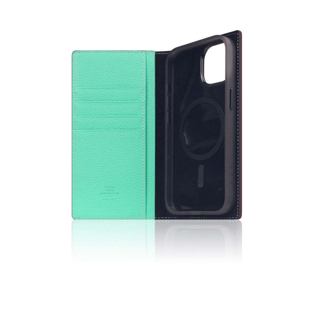 D8 [MagSafe Detachable] Neon Full Gran Leather Diary Case