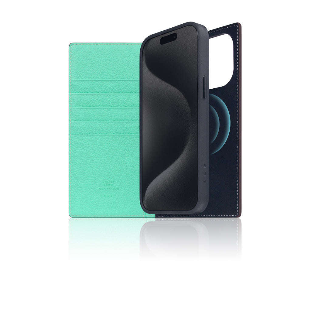 D8 [MagSafe Detachable] Neon Full Gran Leather Diary Case