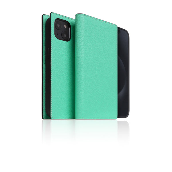 D8 [MagSafe Detachable] Neon Full Gran Leather Diary Case for iPhone 16 (Teal)
