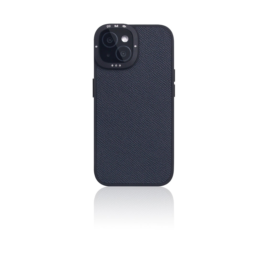 D9 France Epsom Leather Case for iPhone 15 (Indigo)