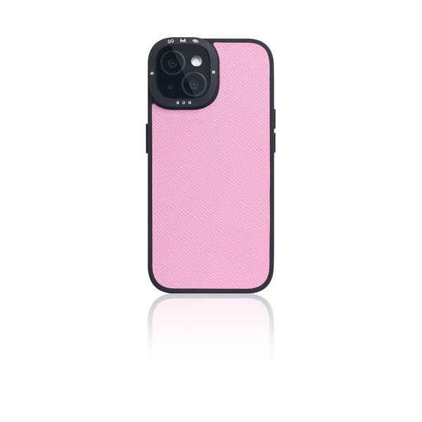 D9 France Epsom Leather Case for iPhone 15 (Pink)