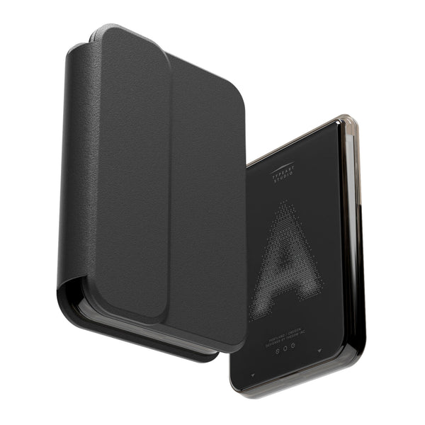 SLG Gridline Duo Card Case MagSafe Compatible for iPhone 12 - 17 Series - [Pixel A - Black]
