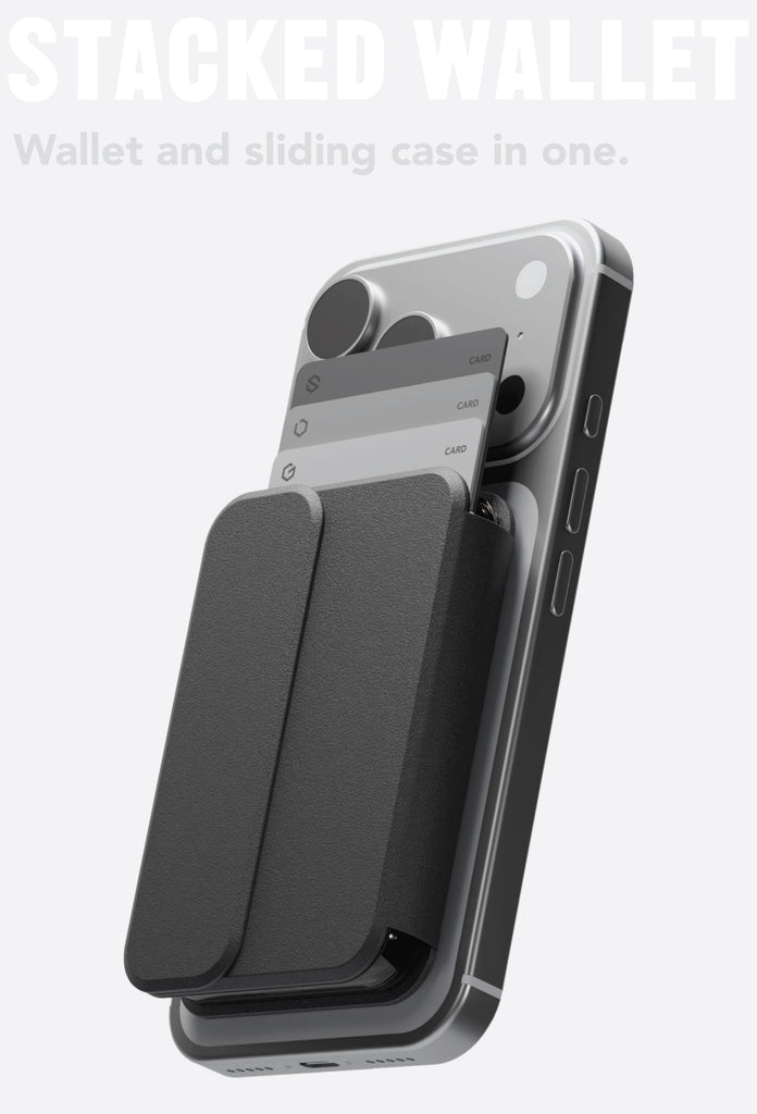 SLG Gridline Duo Card Case MagSafe Compatible for iPhone 12 - 17 Series - [TypeArt Y - Green]