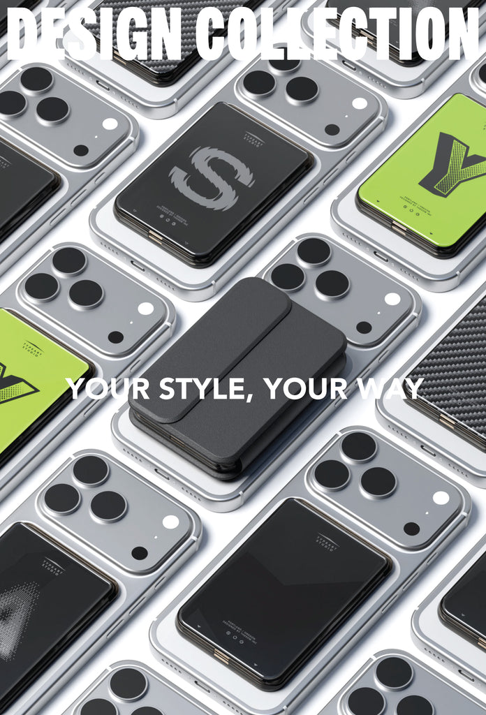 SLG Gridline Duo Card Case MagSafe Compatible for iPhone 12 - 17 Series - [TypeArt Y - Green]