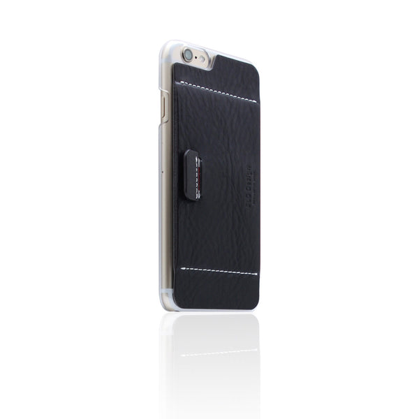 D6 Italian Minerva Box Leather Card Pocket for iPhone 6/6s Black