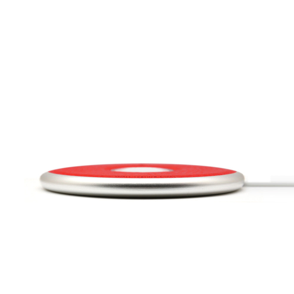 D6 Italian Minerva Box Leather Flat Station for Apple Watch Red