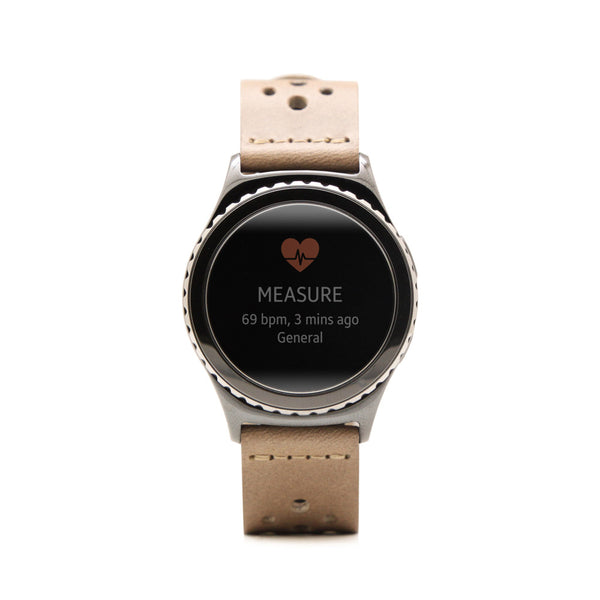 D7 Italian Buttero Leather Strap for Gear S2 Beige