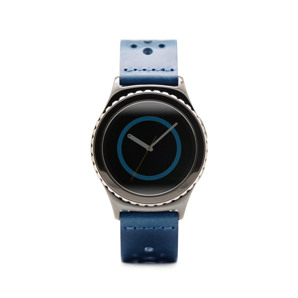 D7 Italian Buttero Leather Strap for Gear S2 Blue