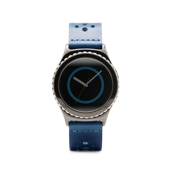 D7 Italian Buttero Leather Strap for Gear S2 Blue