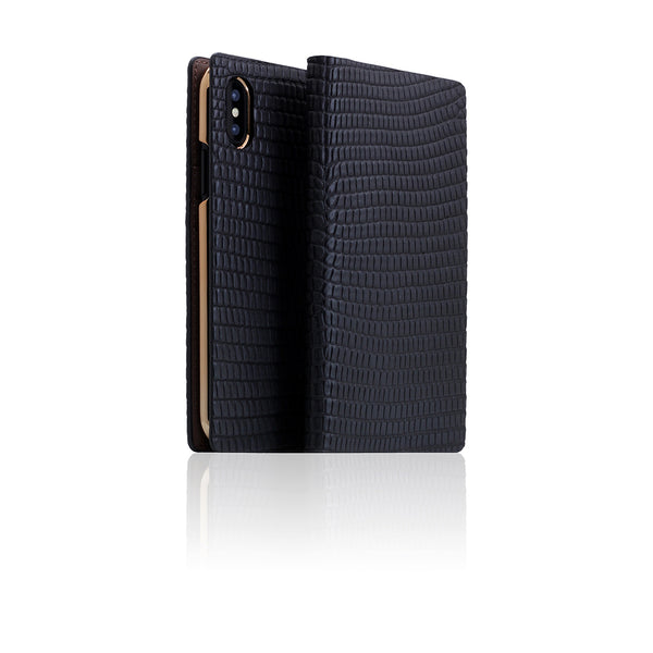 D3 Italian Lizard Leather Case for iPhone X / XS Black