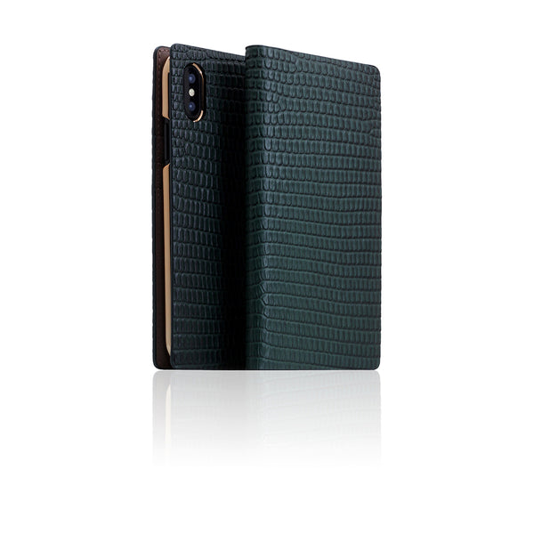 D3 Italian Lizard Leather Case for iPhone X / XS Green