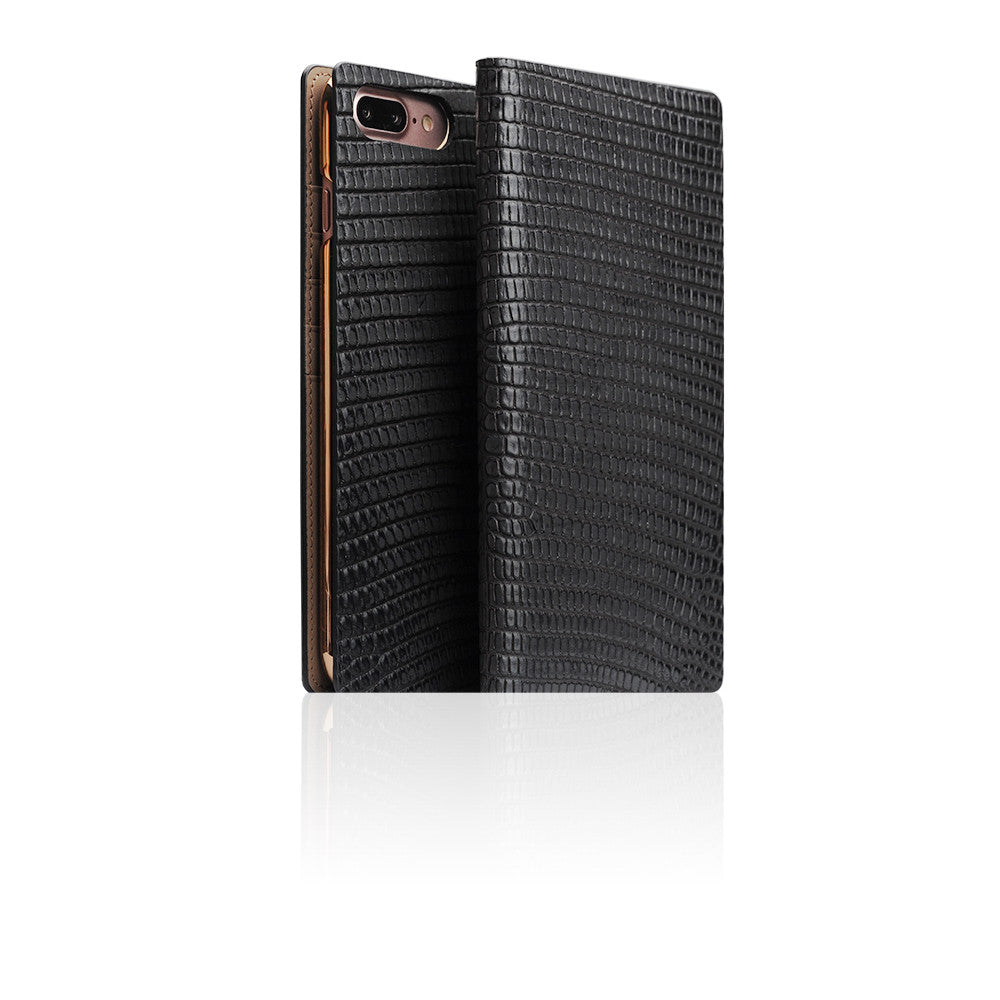 D3 Italian Lizard Leather Case for iPhone 8 Plus / 7 Plus (Black)