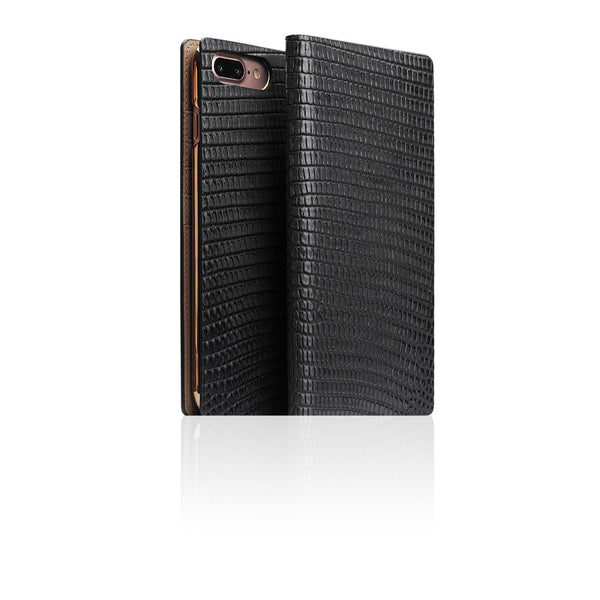 D3 Italian Lizard Leather Case for iPhone 8 Plus / 7 Plus (Black)