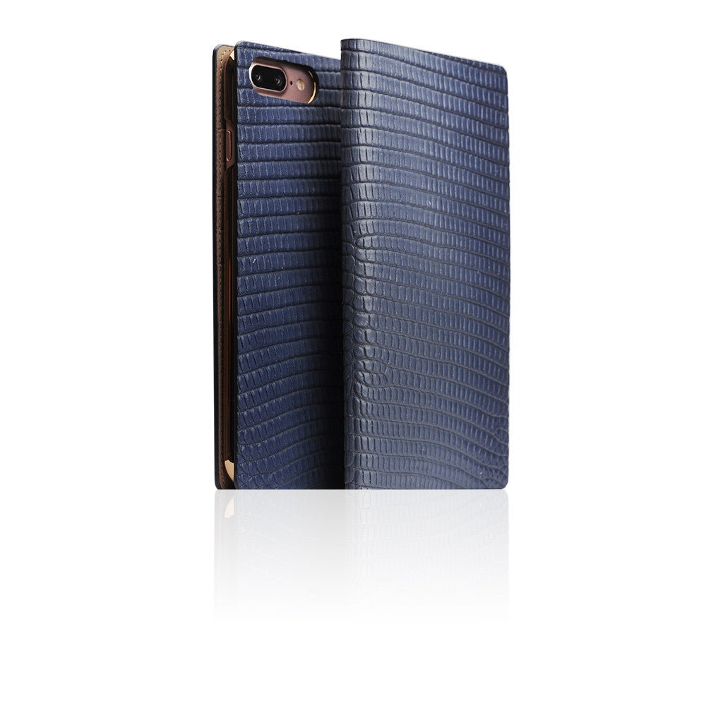 D3 Italian Lizard Leather Case for iPhone 8 Plus / 7 Plus (Blue)