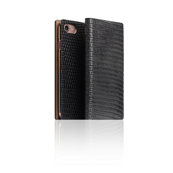D3 Italian Lizard Leather Case for iPhone 8 / 7 / SE 2020 (Black)