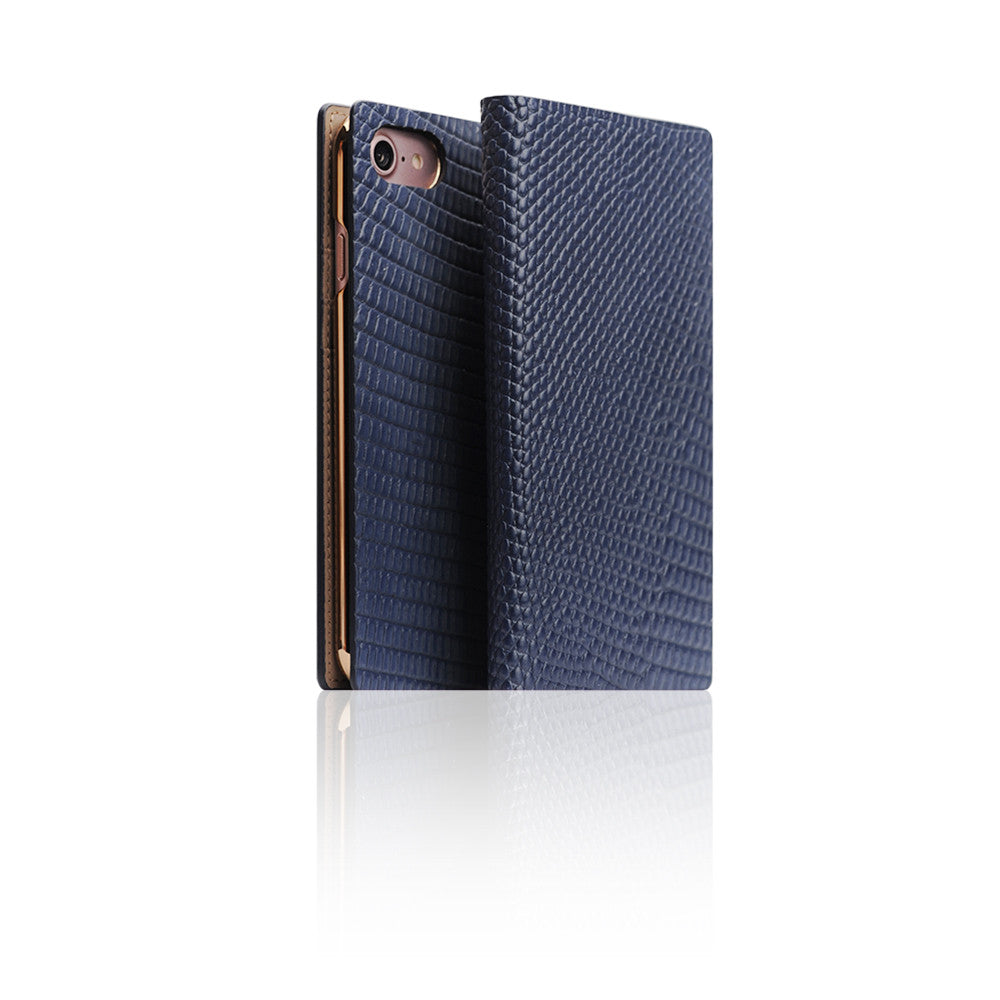 D3 Italian Lizard Leather Case for iPhone 8 / 7 / SE 2020 (Blue)