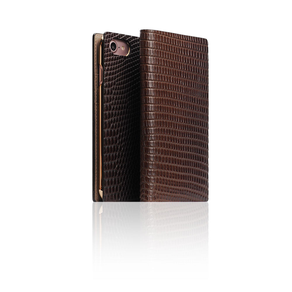 D3 Italian Lizard Leather Case for iPhone 8 / 7 / SE 2020 (Brown)