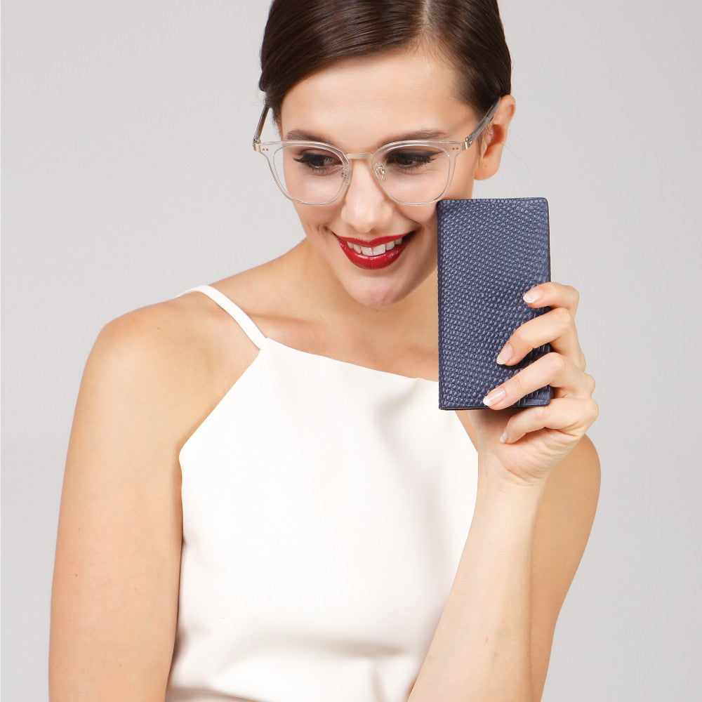 D3 Italian Lizard Leather Case for iPhone 8 / 7 / SE 2020 (Blue)