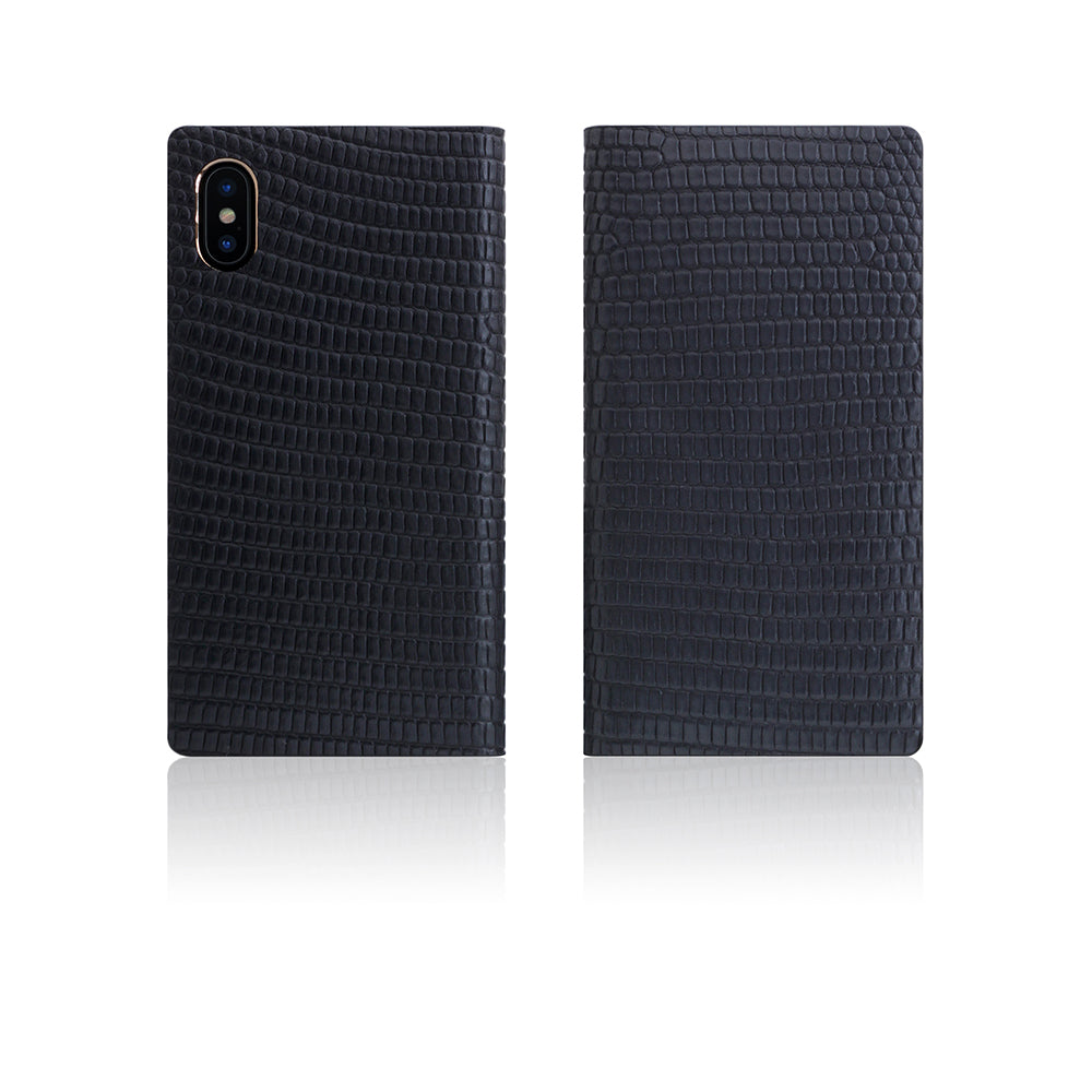 D3 Italian Lizard Leather Case for iPhone X / XS Black