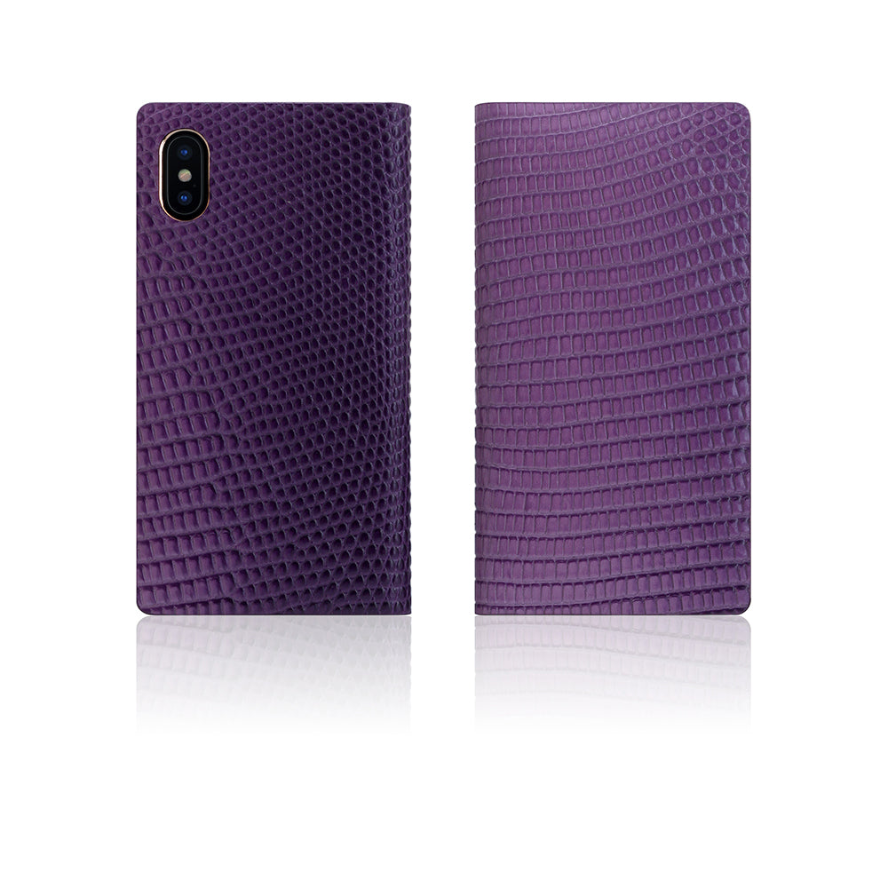 D3 Italian Lizard Leather Case for iPhone X / XS Purple