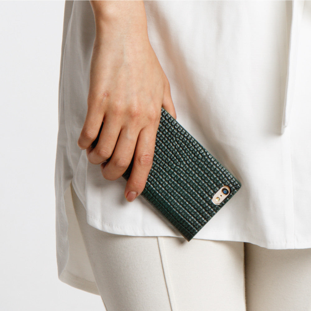 D3 Italian Lizard Leather Case for iPhone 6 / 6s Green