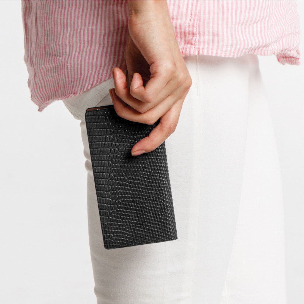 D3 Italian Lizard Leather Case for iPhone 6 / 6s Black